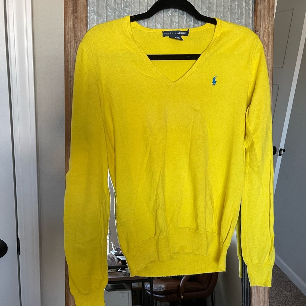 Ralph Lauren Bright Yellow Knit Top